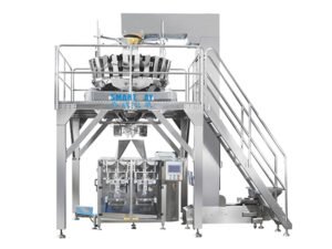 High Speed Twin-Lane Duplex VFFS Snacks Nuts Packing Machine Line