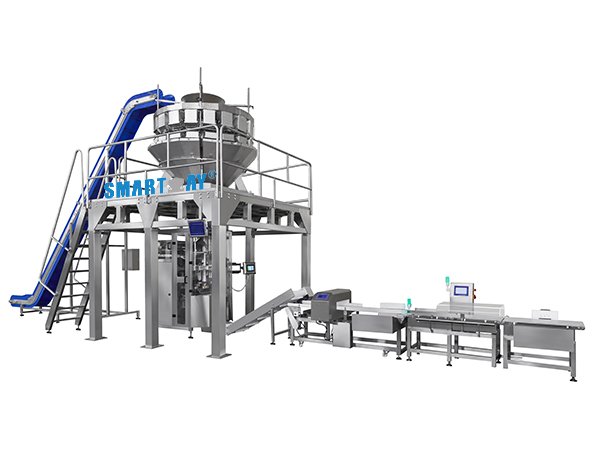 Automated Counting Multihead Weigher and Bagging Line for Secondary Packaging