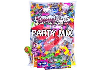 Mixed candy assortment in a bowl