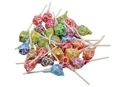 Wrapped lollipops with sticks
