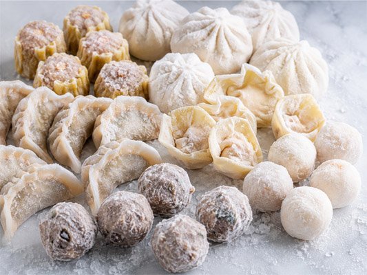 frozen dumplings and dim sum products