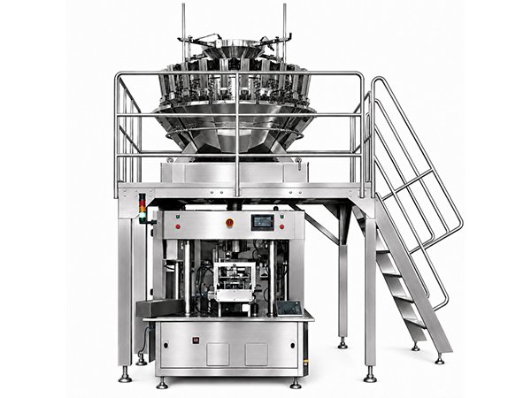 Pouch packing machine line with nitrogen flushing