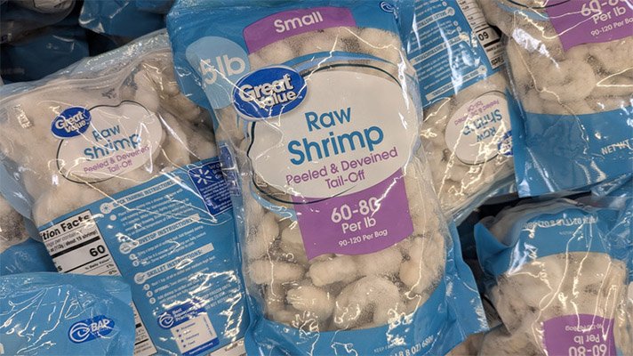 premade pouch packaging for frozen shrimp
